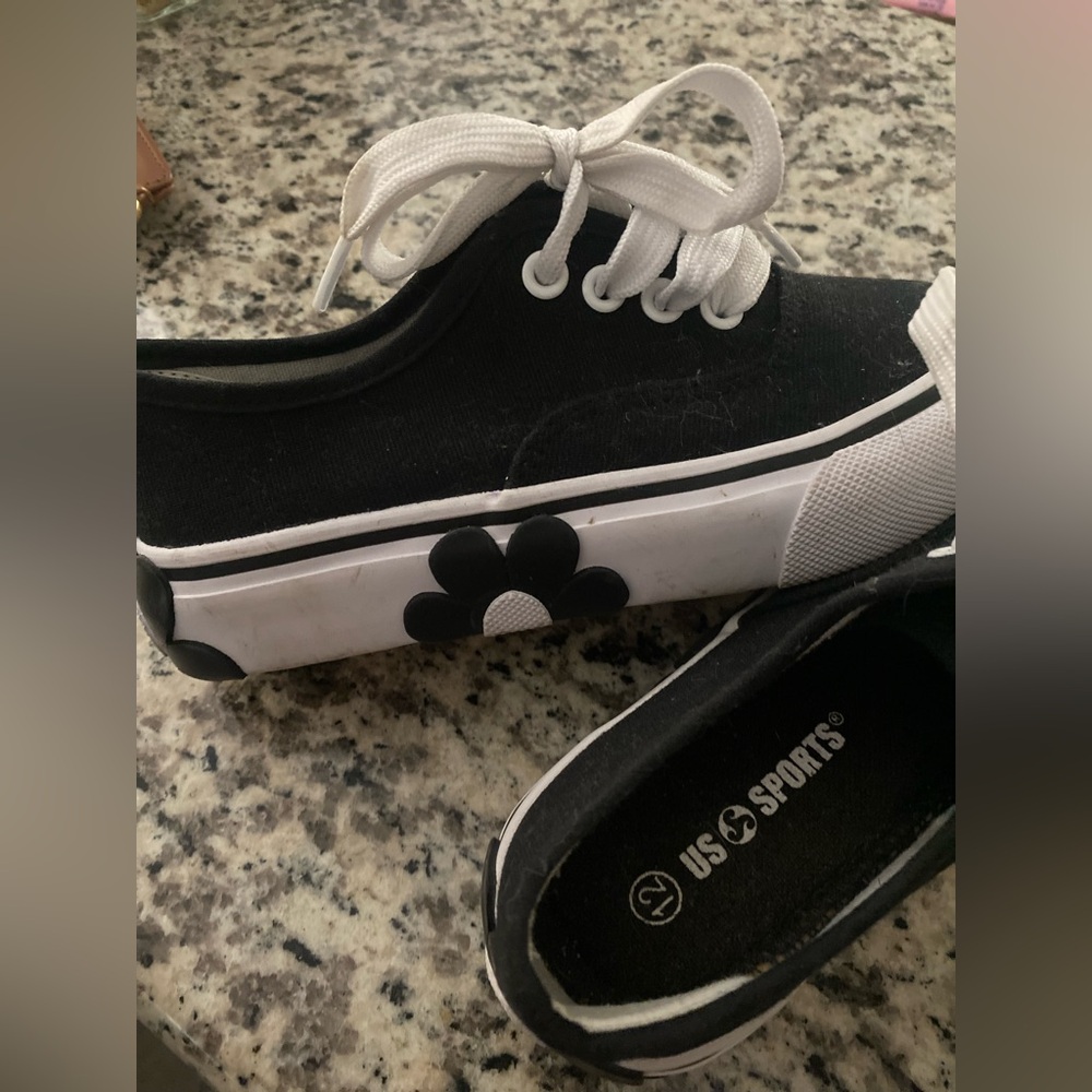 Black and White Kids Shoes